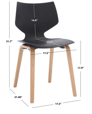 Darnel Stunning Retro Scandinavian Wingback Dining Chair with Elegant Molded Plastic Design