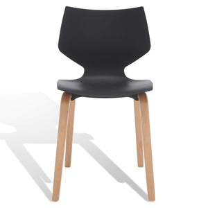 Darnel Stunning Retro Scandinavian Wingback Dining Chair with Elegant Molded Plastic Design
