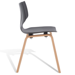 Darnel Stunning Retro Scandinavian Wingback Dining Chair with Elegant Molded Plastic Design