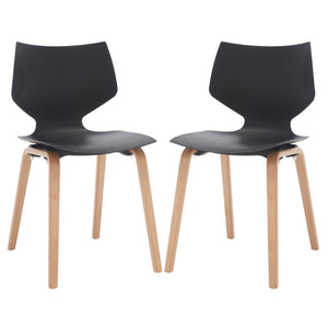 Darnel Stunning Retro Scandinavian Wingback Dining Chair with Elegant Molded Plastic Design