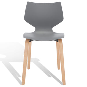 Darnel Stunning Retro Scandinavian Wingback Dining Chair with Elegant Molded Plastic Design