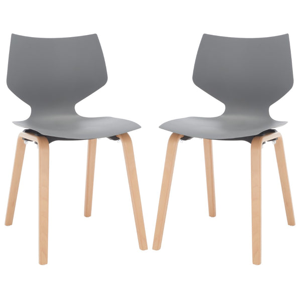 Darnel Stunning Retro Scandinavian Wingback Dining Chair with Elegant Molded Plastic Design