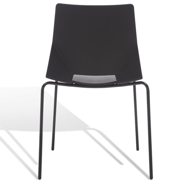 Safavieh Nellie Molded Plastic Dining Chair - Set of 2 Black Pp / Metal SFV6904B-SET2
