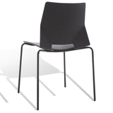 Safavieh Nellie Molded Plastic Dining Chair - Set of 2 Black Pp / Metal SFV6904B-SET2