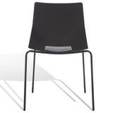 Safavieh Nellie Molded Plastic Dining Chair - Set of 2 Black Pp / Metal SFV6904B-SET2