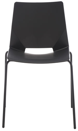 Safavieh Nellie Molded Plastic Dining Chair - Set of 2 Black Pp / Metal SFV6904B-SET2