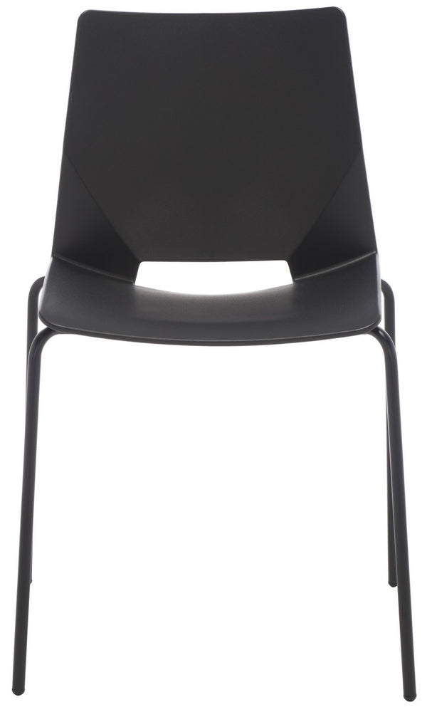 Safavieh Nellie Molded Plastic Dining Chair - Set of 2 Black Pp / Metal SFV6904B-SET2