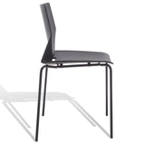 Safavieh Nellie Molded Plastic Dining Chair - Set of 2 Black Pp / Metal SFV6904B-SET2