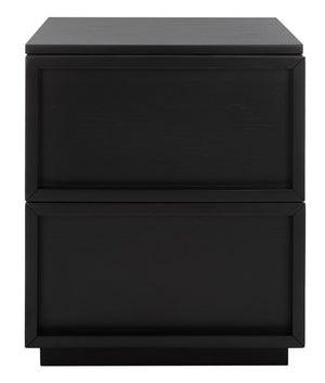 Safavieh Zeus 2 Drawer Nightstand Black SFV7205C