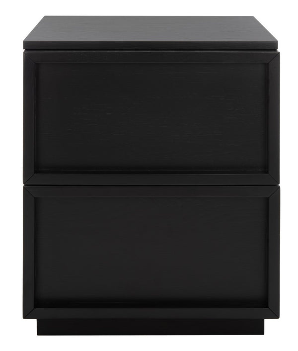 Safavieh Zeus 2 Drawer Nightstand Black SFV7205C