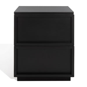 Safavieh Zeus 2 Drawer Nightstand Black SFV7205C