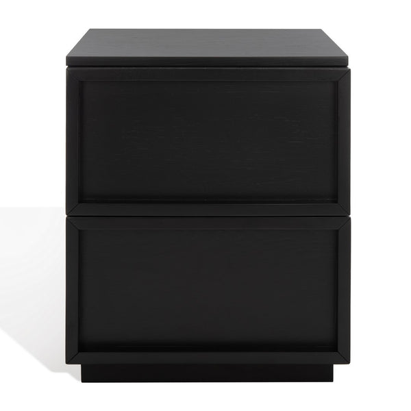 Safavieh Zeus 2 Drawer Nightstand Black SFV7205C