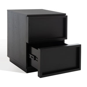 Safavieh Zeus 2 Drawer Nightstand Black SFV7205C