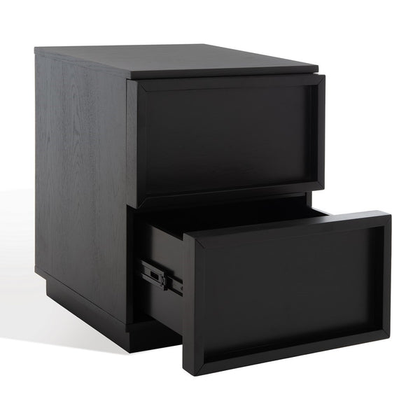 Safavieh Zeus 2 Drawer Nightstand Black SFV7205C