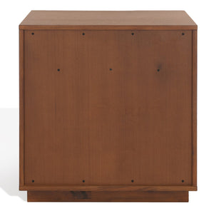 Safavieh Patty 2 Drawer Nightstand Walnut  SFV7207B