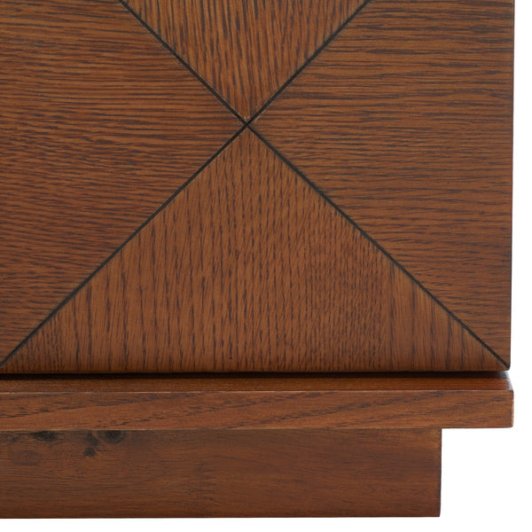 Safavieh Patty 2 Drawer Nightstand Walnut  SFV7207B