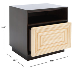 Stassie 1 Drawer Cane Nightsta