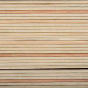 Stassie 5 Drawer Cane Chest - Coastal Chic Dresser with Natural Finish and Black Wood Frame Design