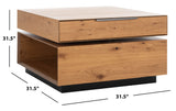 Geraldo Rotating Coffee Table Oak / Black