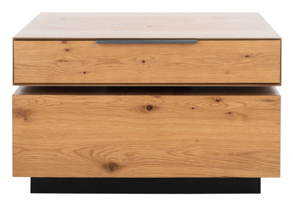 Geraldo Rotating Coffee Table Oak / Black