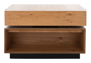 Geraldo Rotating Coffee Table Oak / Black