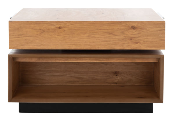 Geraldo Rotating Coffee Table Oak / Black