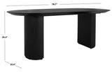 Safavieh Barnett Wood Dining Table Black Wood SFV7223A-2BX