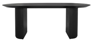 Safavieh Barnett Wood Dining Table Black Wood SFV7223A-2BX