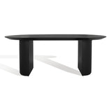 Safavieh Barnett Wood Dining Table Black Wood SFV7223A-2BX