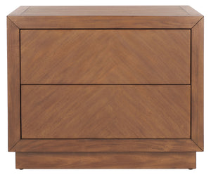 Steve 2 Drawer Wood Nightstand Brown