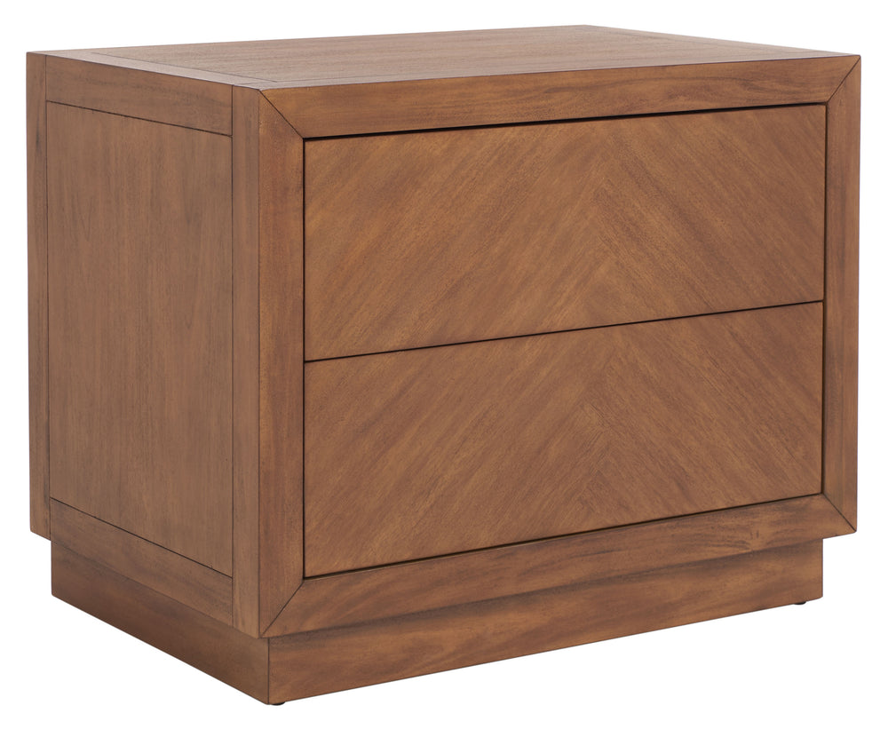 Steve 2 Drawer Wood Nightstand Brown