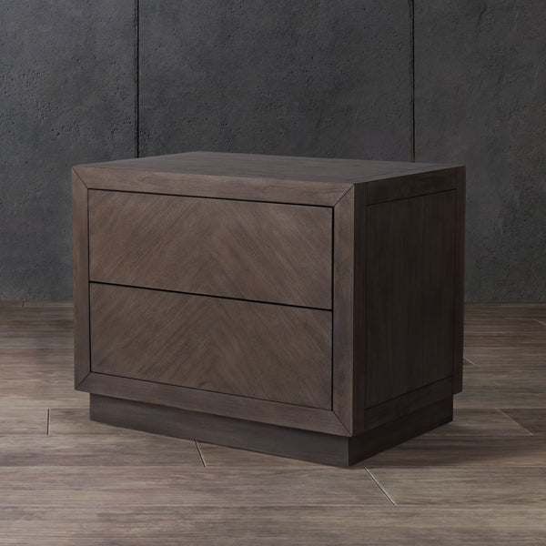 Steve 2 Drawer Wood Nightstand Light Brown
