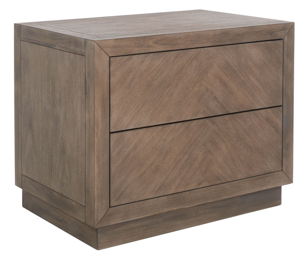 Steve 2 Drawer Wood Nightstand Light Brown