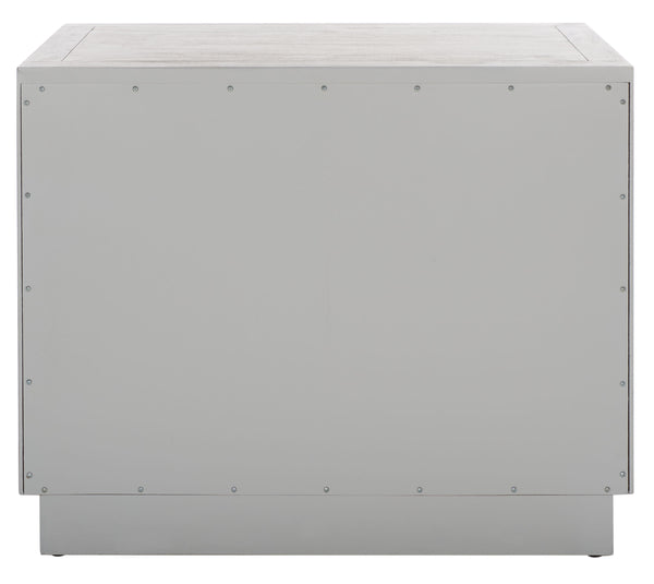 Steve 2 Drawer Wood Nightstand Light Grey