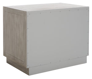 Steve 2 Drawer Wood Nightstand Light Grey
