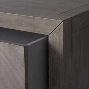 Steve 2 Drawer Wood Nightstand Light Grey