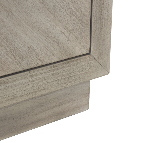Steve 2 Drawer Wood Nightstand Light Grey