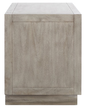Steve 2 Drawer Wood Nightstand Light Grey