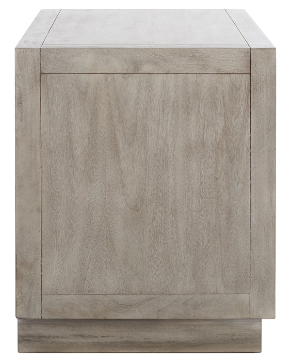 Steve 2 Drawer Wood Nightstand Light Grey