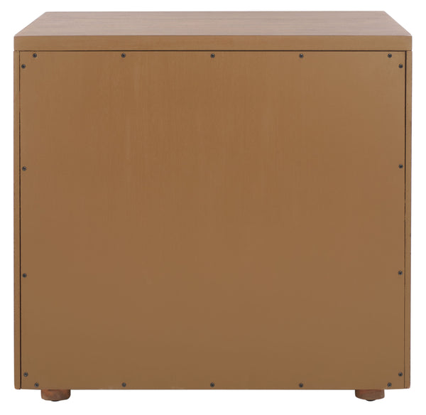 Rosey 3 Drawer Wood Nightstand Brown