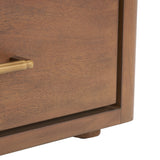 Rosey 3 Drawer Wood Nightstand Brown