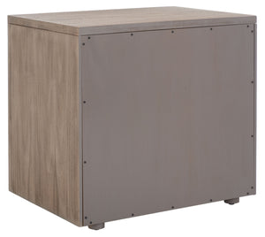 Rosey 3 Drawer Wood Nightstand Light Brown