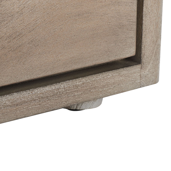 Rosey 3 Drawer Wood Nightstand Light Brown