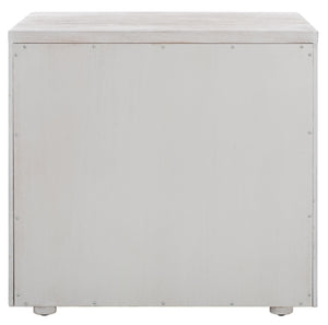 Rosey 3 Drawer Wood Nightstand Light Grey