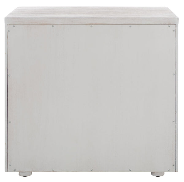 Rosey 3 Drawer Wood Nightstand Light Grey