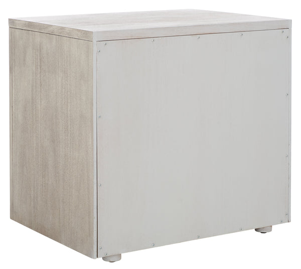 Rosey 3 Drawer Wood Nightstand Light Grey