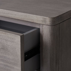 Rosey 3 Drawer Wood Nightstand Light Grey