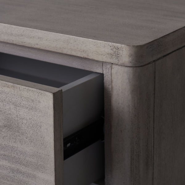 Rosey 3 Drawer Wood Nightstand Light Grey