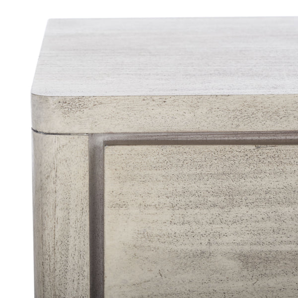 Rosey 3 Drawer Wood Nightstand Light Grey