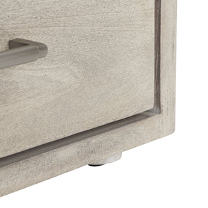 Rosey 3 Drawer Wood Nightstand Light Grey